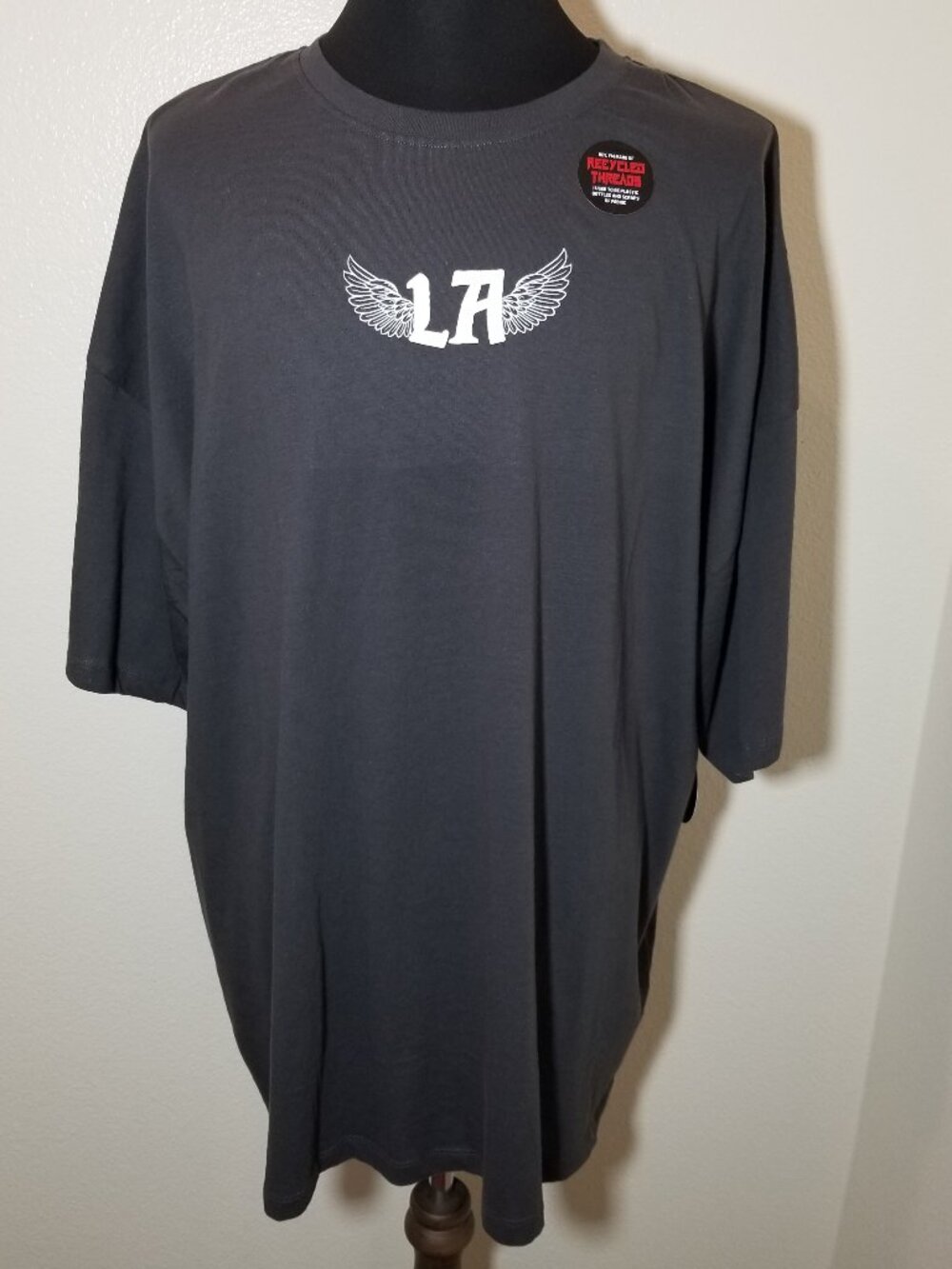 Rebellious Culture Mens 4X Gray Shirt Retro Streetwear Recycled Threads ECO NWT